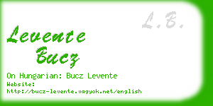 levente bucz business card